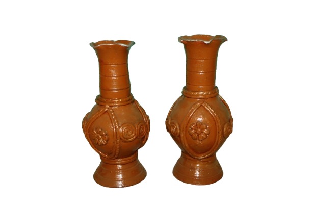 Premium Handcrafted Terracotta Pot Pair (Set of 2 Eco-Friendly Clay Planters)